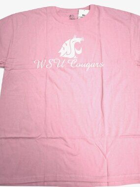 J. America Adult NCAA Washington State WSU Cougars Pink Shirt New S-XL